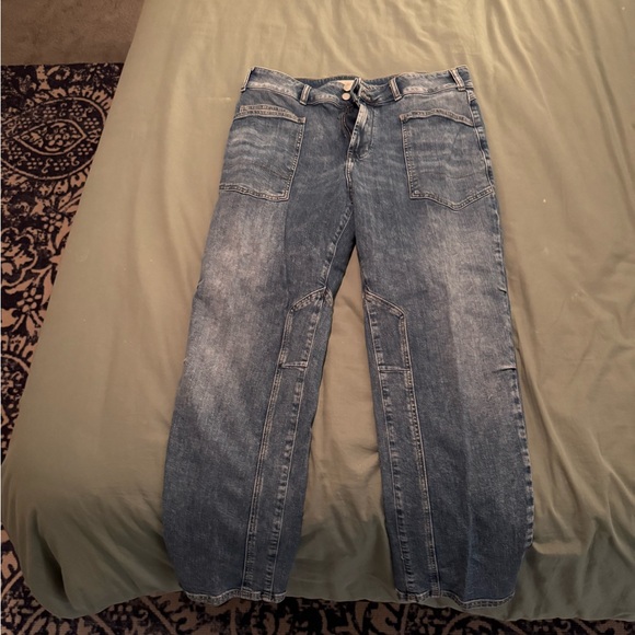 Pilcro Dark Blue Denim Jeans - Picture 1 of 2